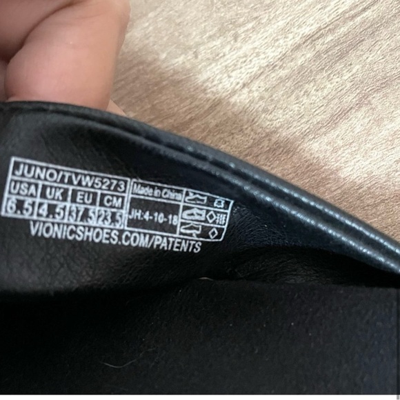 Vionic Black Juno Leather Crossed Braided Round Toe Sandals 6.5 - Picture 7 of 9